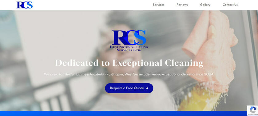Cleaning company website screenshot